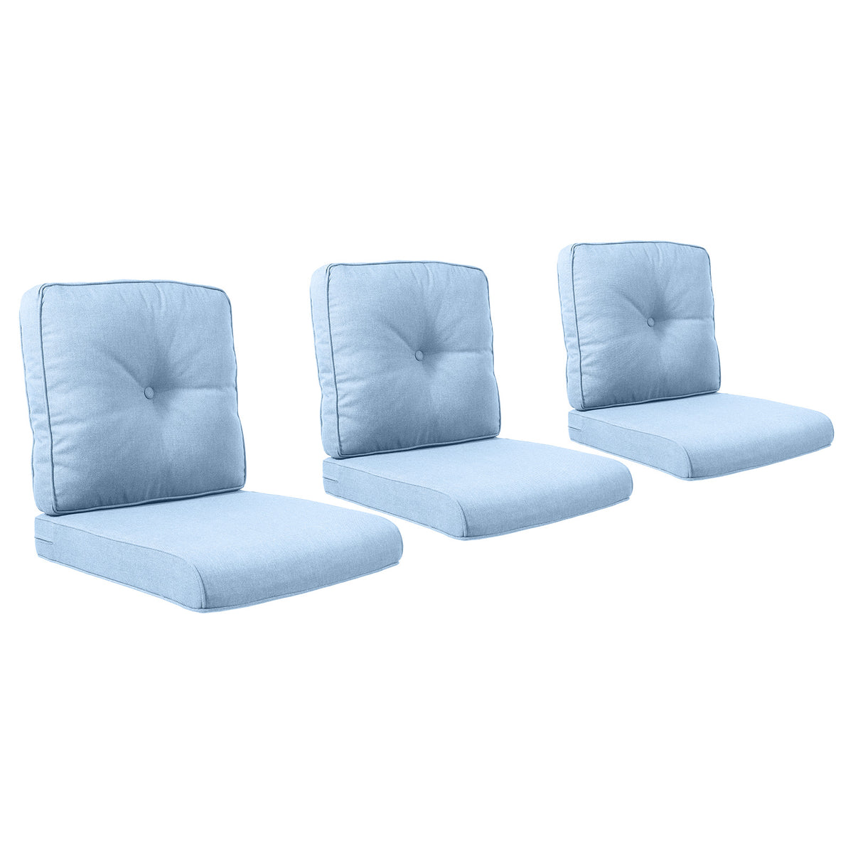 POCASSY Patio Furniture Cushions Set, 22.5"*22.5" Outdoor Cushion for Patio Furniture, Water Resistant, Fade Resistant, Deep Seat Seat and Back Cushion for Chair, Sofa, and Couch
