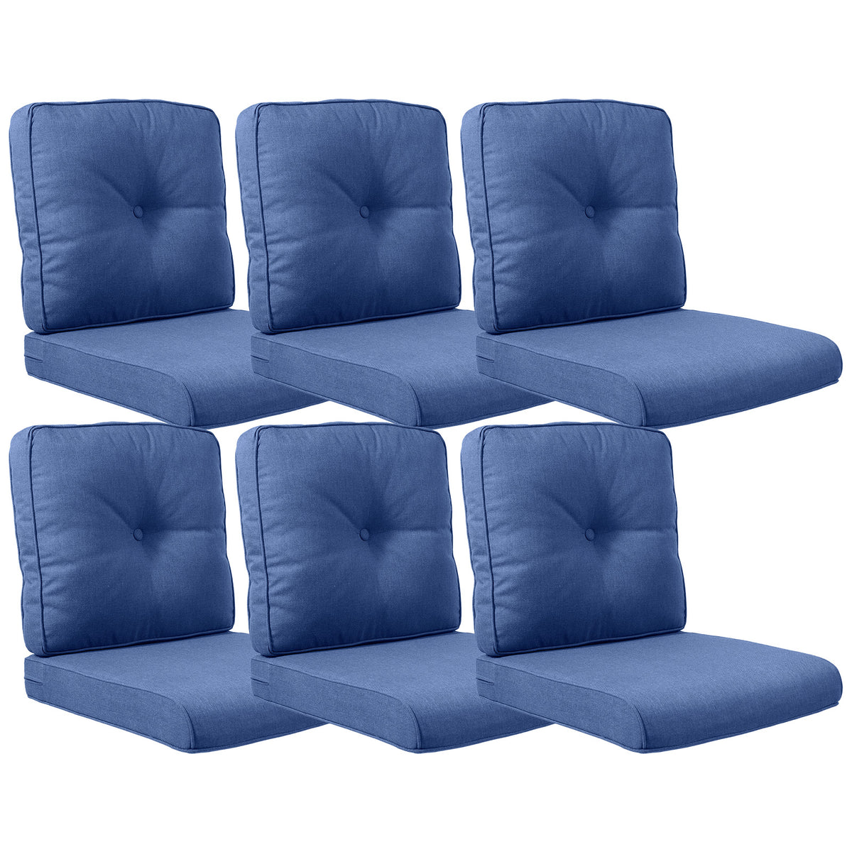 POCASSY Patio Furniture Cushions Set, 22.5"*22.5" Outdoor Cushion for Patio Furniture, Water Resistant, Fade Resistant, Deep Seat Seat and Back Cushion for Chair, Sofa, and Couch
