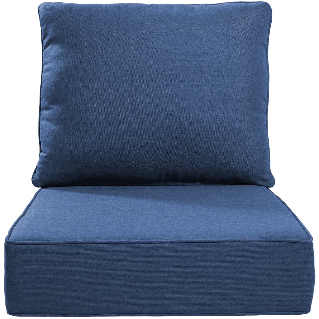 POCASSY 6" Thick Outdoor Chair Cushions Set of 2, Outdoor Cushions for Patio Furniture, Deep Seat and High Back Cushion for Patio Rocking Dining Chair and Couch