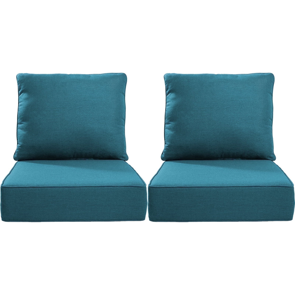 POCASSY 6" Thick Outdoor Chair Cushions Set of 2, Outdoor Cushions for Patio Furniture, Deep Seat and High Back Cushion for Patio Rocking Dining Chair and Couch