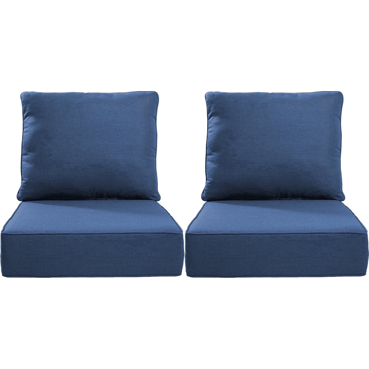 POCASSY 6" Thick Outdoor Chair Cushions Set of 2, Outdoor Cushions for Patio Furniture, Deep Seat and High Back Cushion for Patio Rocking Dining Chair and Couch