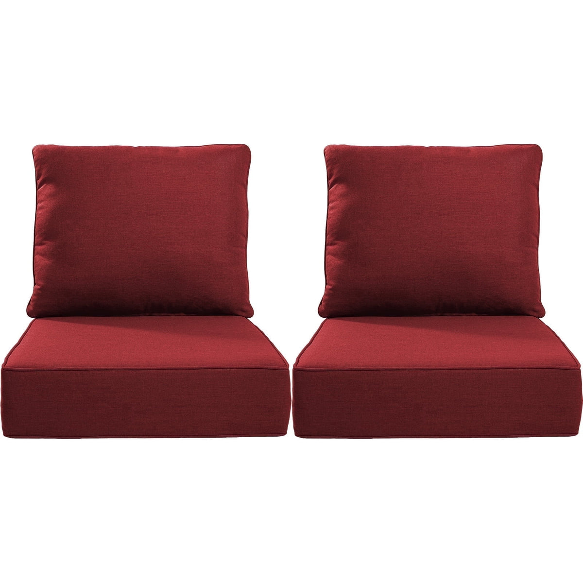 POCASSY 6" Thick Outdoor Chair Cushions Set of 2, Outdoor Cushions for Patio Furniture, Deep Seat and High Back Cushion for Patio Rocking Dining Chair and Couch