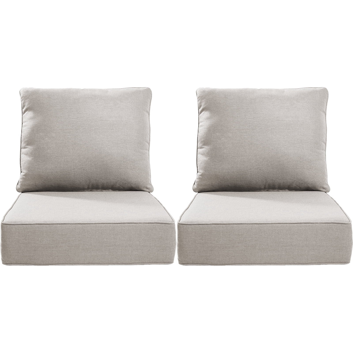 POCASSY 6" Thick Outdoor Chair Cushions Set of 2, Outdoor Cushions for Patio Furniture, Deep Seat and High Back Cushion for Patio Rocking Dining Chair and Couch