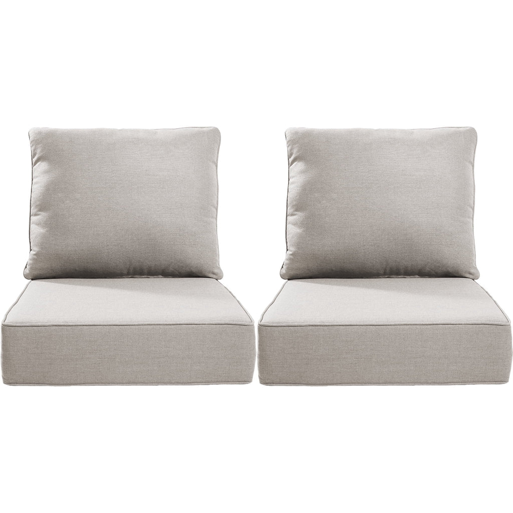 POCASSY 6" Thick Outdoor Chair Cushions Set of 2, Outdoor Cushions for Patio Furniture, Deep Seat and High Back Cushion for Patio Rocking Dining Chair and Couch
