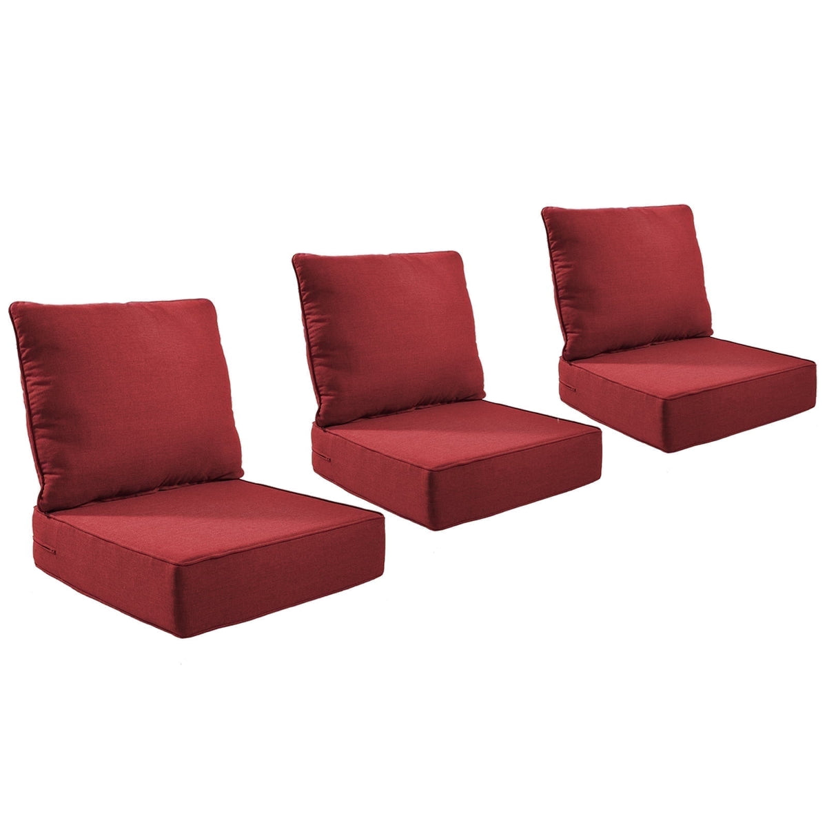 POCASSY 6" Thick Outdoor Chair Cushions Set of 2, Outdoor Cushions for Patio Furniture, Deep Seat and High Back Cushion for Patio Rocking Dining Chair and Couch