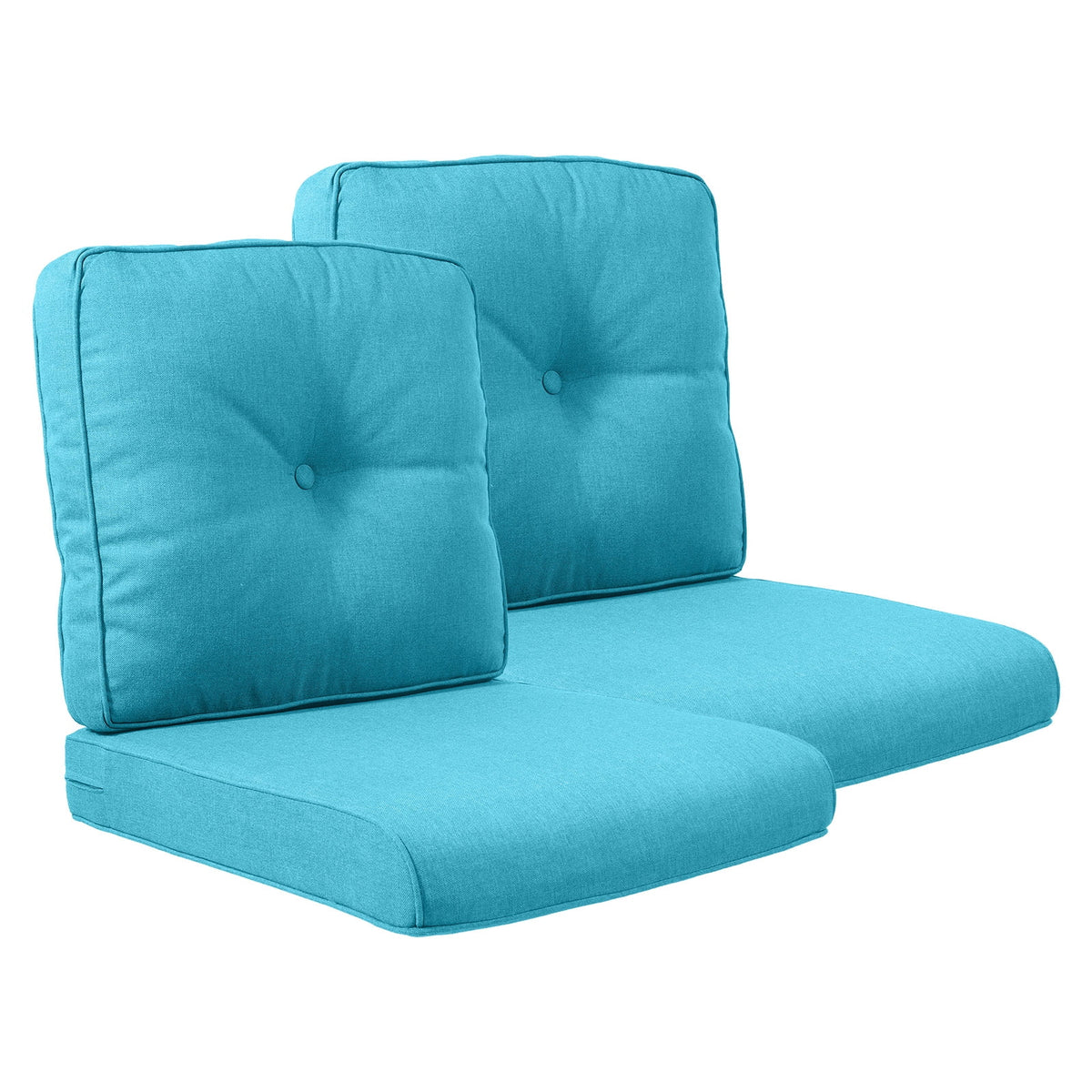 POCASSY Patio Furniture Cushions Set, 22.5"*22.5" Outdoor Cushion for Patio Furniture, Water Resistant, Fade Resistant, Deep Seat Seat and Back Cushion for Chair, Sofa, and Couch