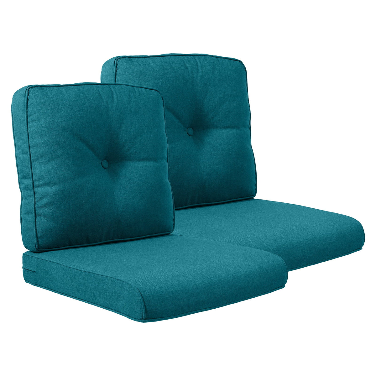 POCASSY Patio Furniture Cushions Set, 22.5"*22.5" Outdoor Cushion for Patio Furniture, Water Resistant, Fade Resistant, Deep Seat Seat and Back Cushion for Chair, Sofa, and Couch