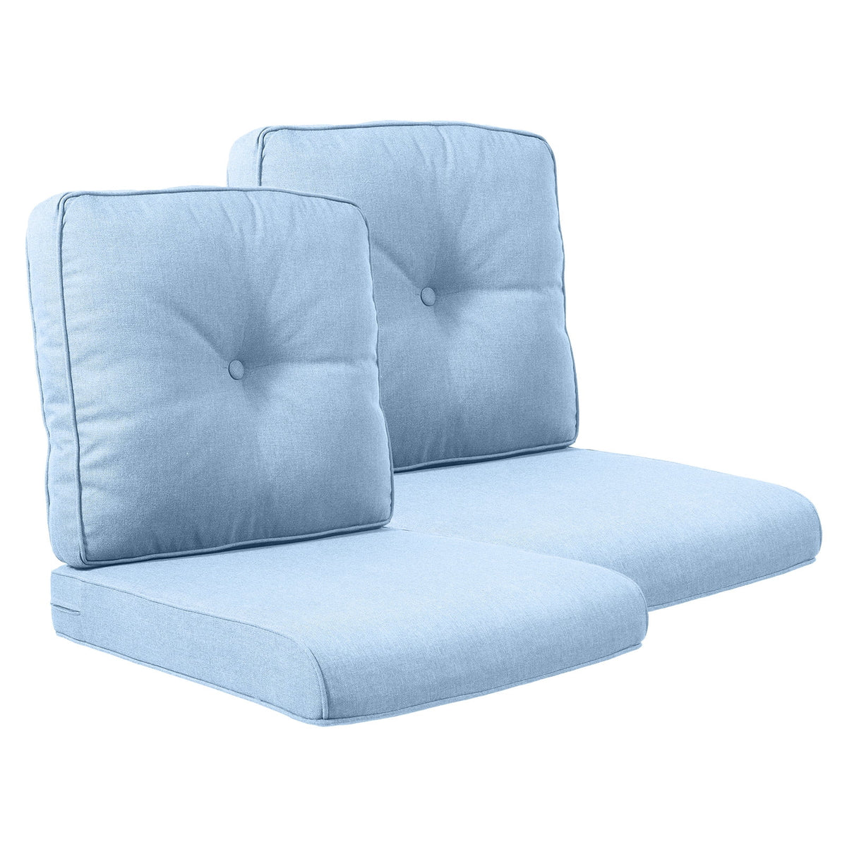 POCASSY Patio Furniture Cushions Set, 22.5"*22.5" Outdoor Cushion for Patio Furniture, Water Resistant, Fade Resistant, Deep Seat Seat and Back Cushion for Chair, Sofa, and Couch