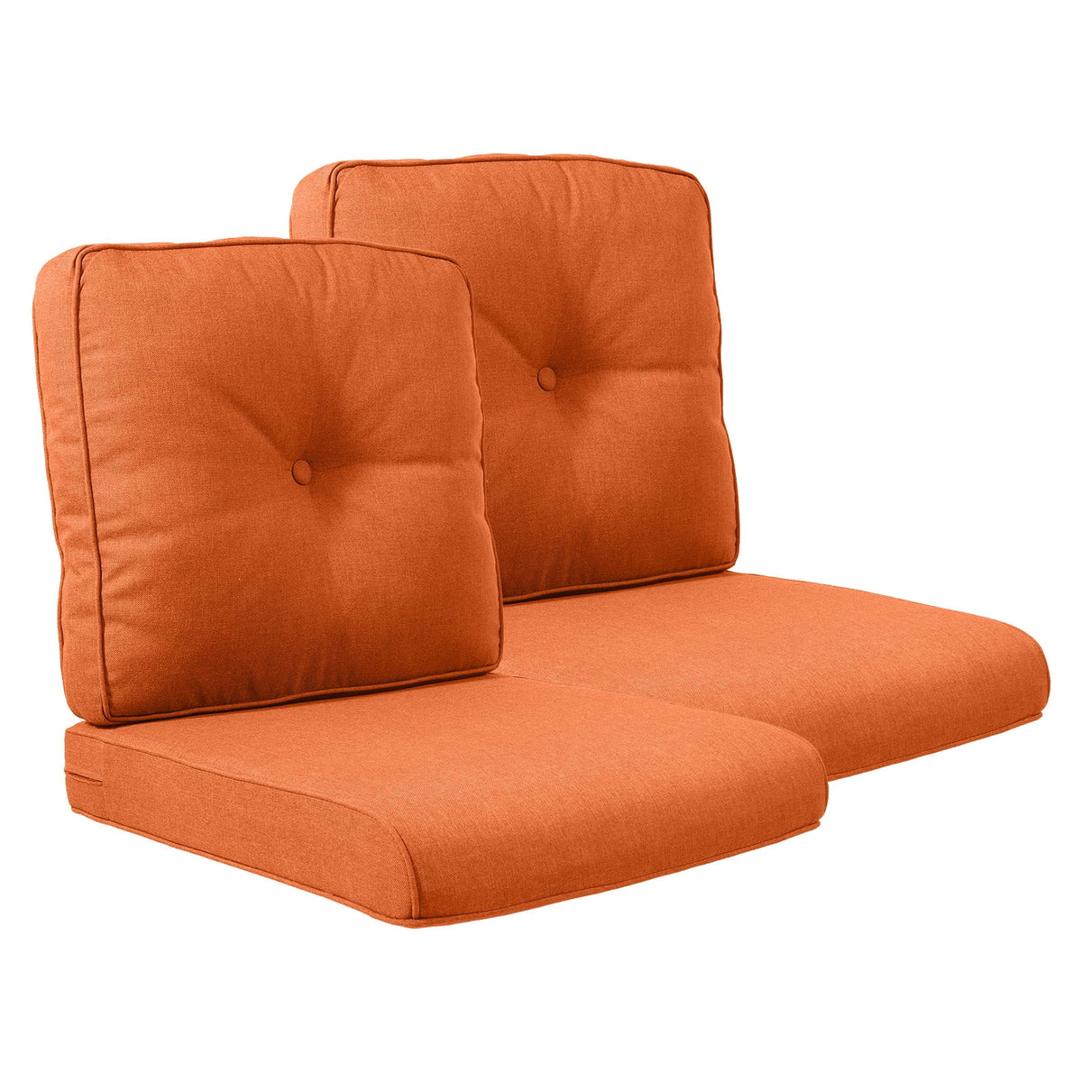 POCASSY Patio Furniture Cushions Set, 22.5"*22.5" Outdoor Cushion for Patio Furniture, Water Resistant, Fade Resistant, Deep Seat Seat and Back Cushion for Chair, Sofa, and Couch