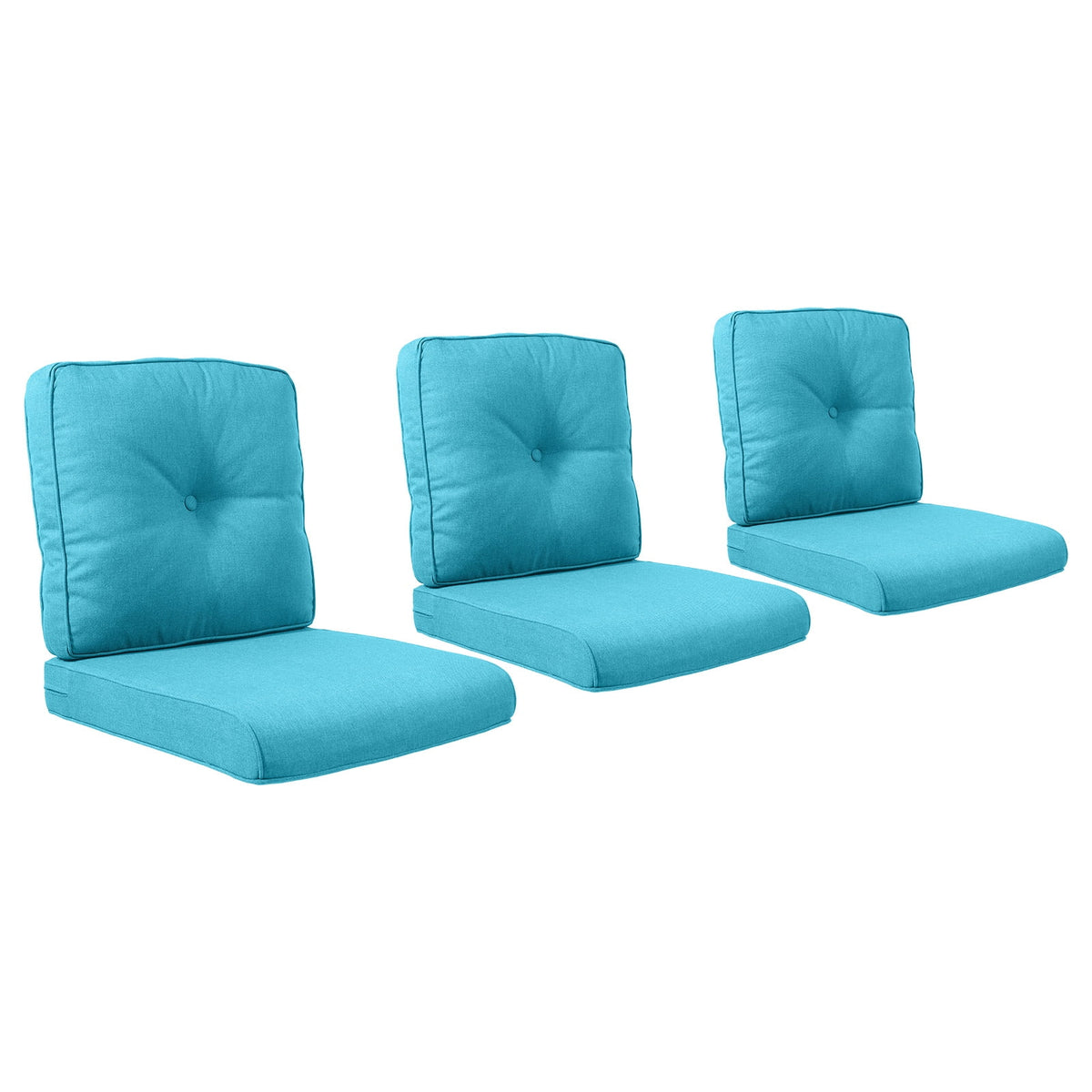 POCASSY Patio Furniture Cushions Set, 22.5"*22.5" Outdoor Cushion for Patio Furniture, Water Resistant, Fade Resistant, Deep Seat Seat and Back Cushion for Chair, Sofa, and Couch