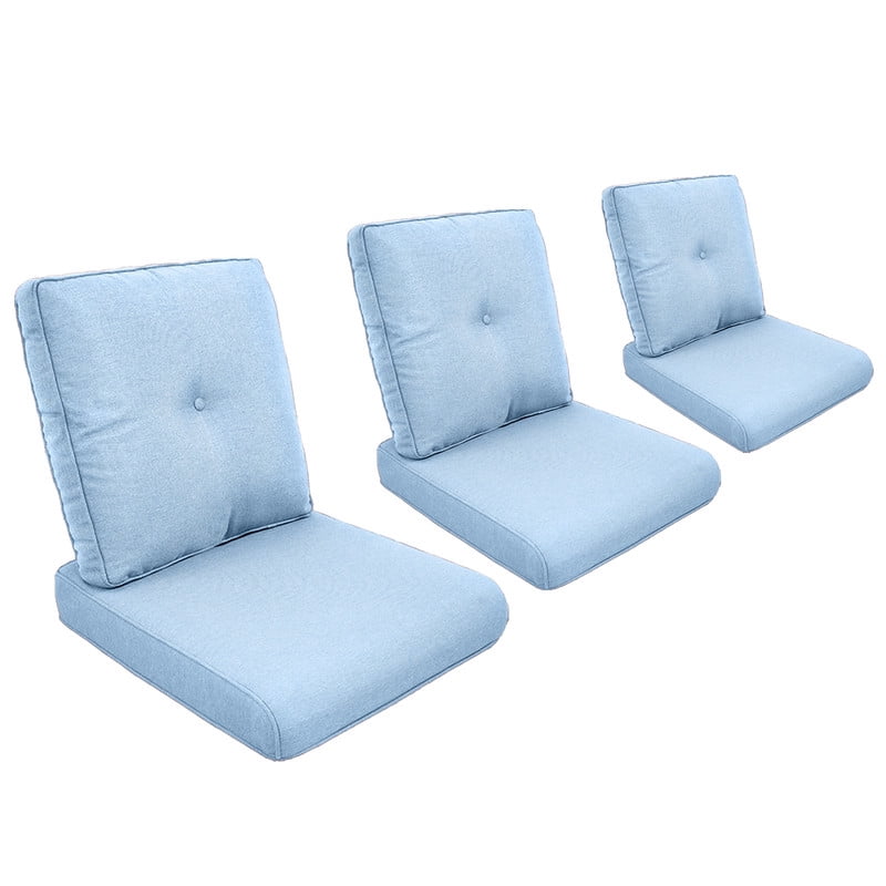 POCASSY Patio Furniture Cushions Set, 22.5"*22.5" Outdoor Cushion for Patio Furniture, Water Resistant, Fade Resistant, Deep Seat Seat and Back Cushion for Chair, Sofa, and Couch