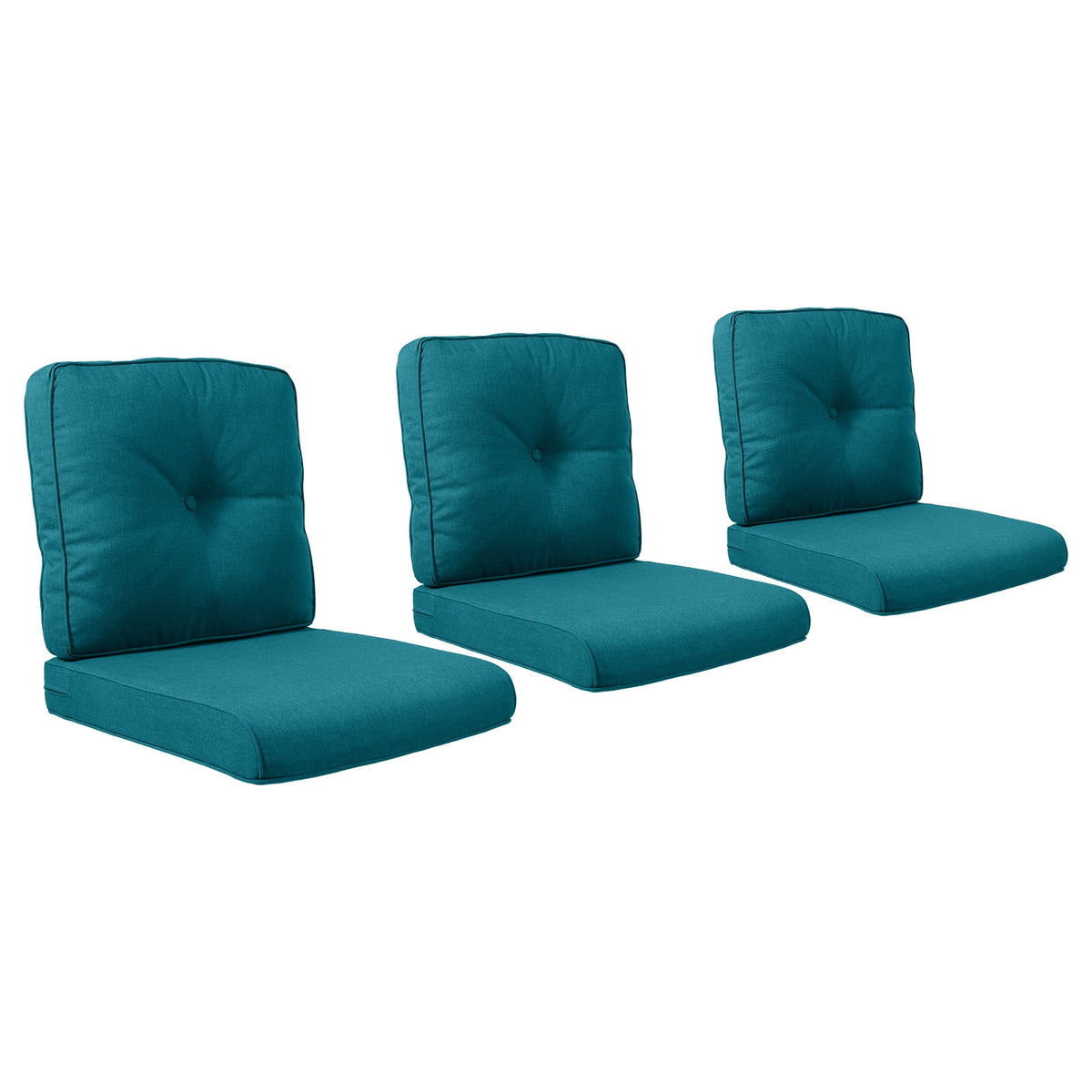 POCASSY Patio Furniture Cushions Set, 22.5"*22.5" Outdoor Cushion for Patio Furniture, Water Resistant, Fade Resistant, Deep Seat Seat and Back Cushion for Chair, Sofa, and Couch