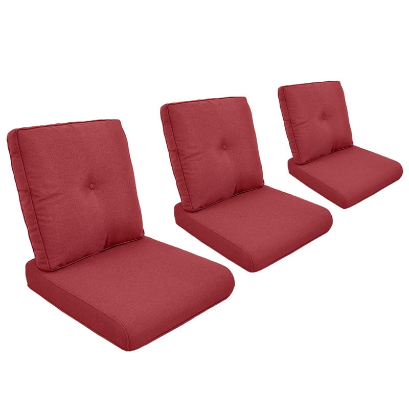POCASSY Patio Furniture Cushions Set, 22.5"*22.5" Outdoor Cushion for Patio Furniture, Water Resistant, Fade Resistant, Deep Seat Seat and Back Cushion for Chair, Sofa, and Couch