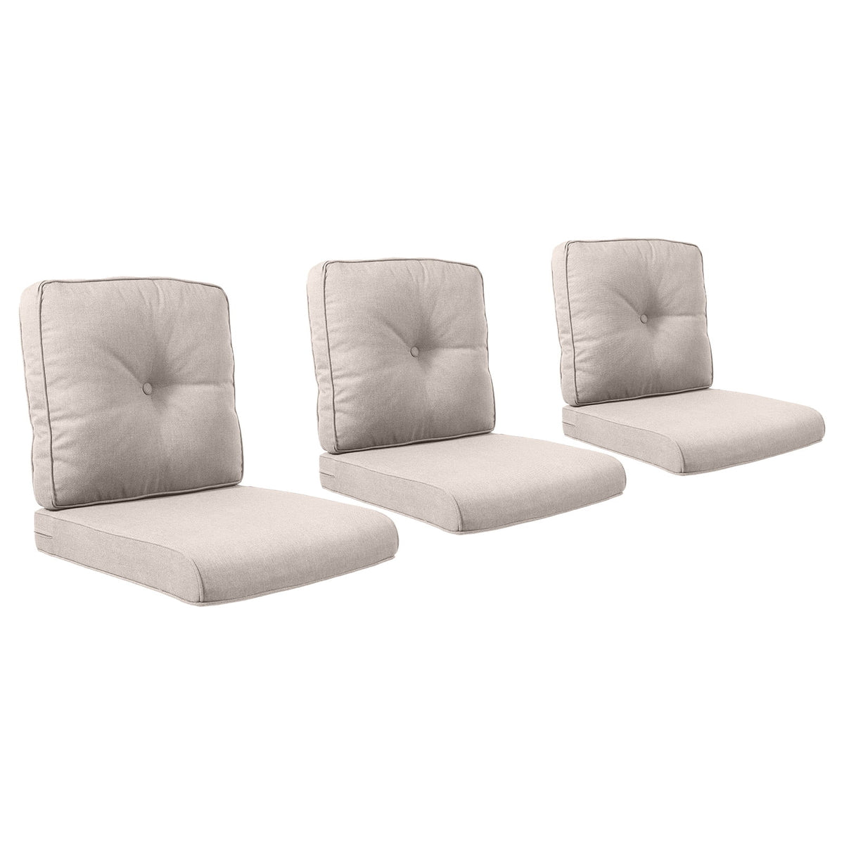 POCASSY Patio Furniture Cushions Set, 22.5"*22.5" Outdoor Cushion for Patio Furniture, Water Resistant, Fade Resistant, Deep Seat Seat and Back Cushion for Chair, Sofa, and Couch