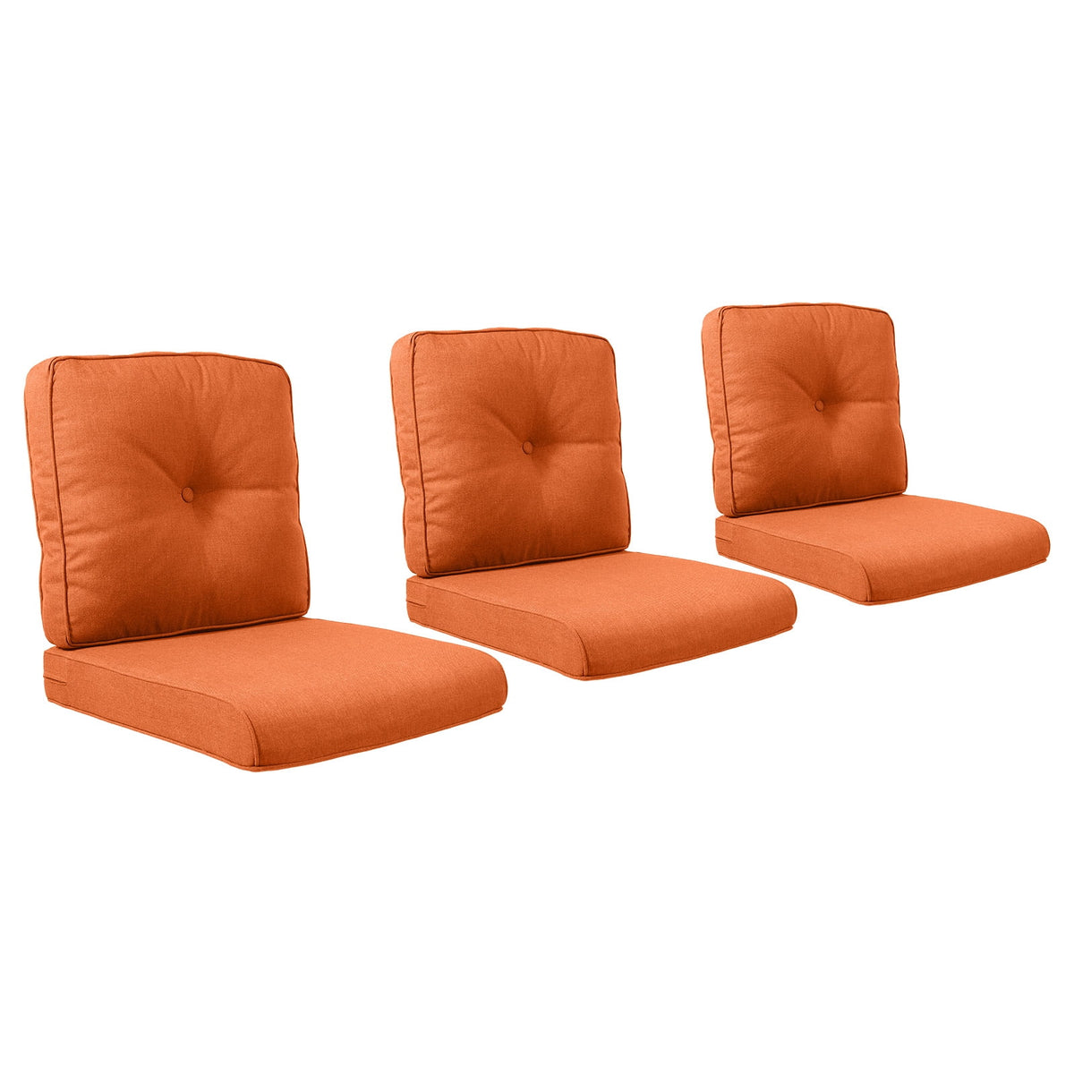 POCASSY Patio Furniture Cushions Set, 22.5"*22.5" Outdoor Cushion for Patio Furniture, Water Resistant, Fade Resistant, Deep Seat Seat and Back Cushion for Chair, Sofa, and Couch