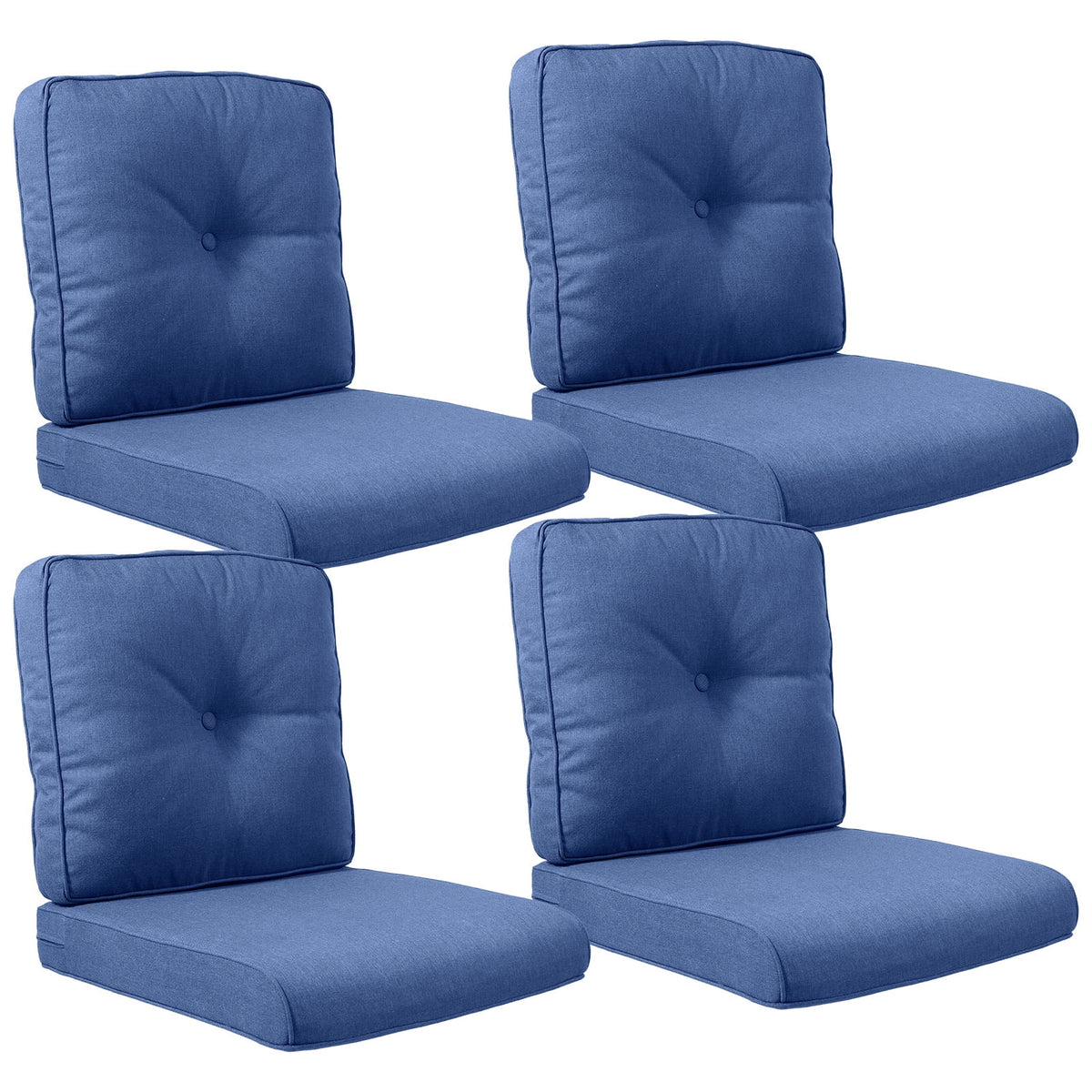 POCASSY Patio Furniture Cushions Set, 22.5"*22.5" Outdoor Cushion for Patio Furniture, Water Resistant, Fade Resistant, Deep Seat Seat and Back Cushion for Chair, Sofa, and Couch