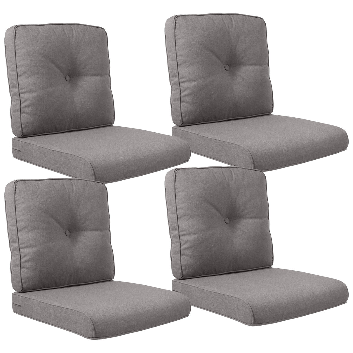 POCASSY Patio Furniture Cushions Set, 22.5"*22.5" Outdoor Cushion for Patio Furniture, Water Resistant, Fade Resistant, Deep Seat Seat and Back Cushion for Chair, Sofa, and Couch