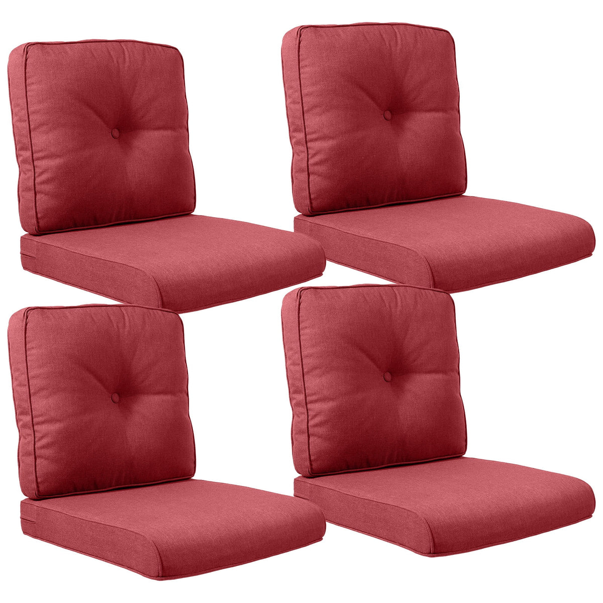 POCASSY Patio Furniture Cushions Set, 22.5"*22.5" Outdoor Cushion for Patio Furniture, Water Resistant, Fade Resistant, Deep Seat Seat and Back Cushion for Chair, Sofa, and Couch