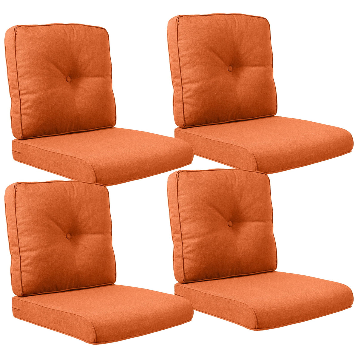 POCASSY Patio Furniture Cushions Set, 22.5"*22.5" Outdoor Cushion for Patio Furniture, Water Resistant, Fade Resistant, Deep Seat Seat and Back Cushion for Chair, Sofa, and Couch
