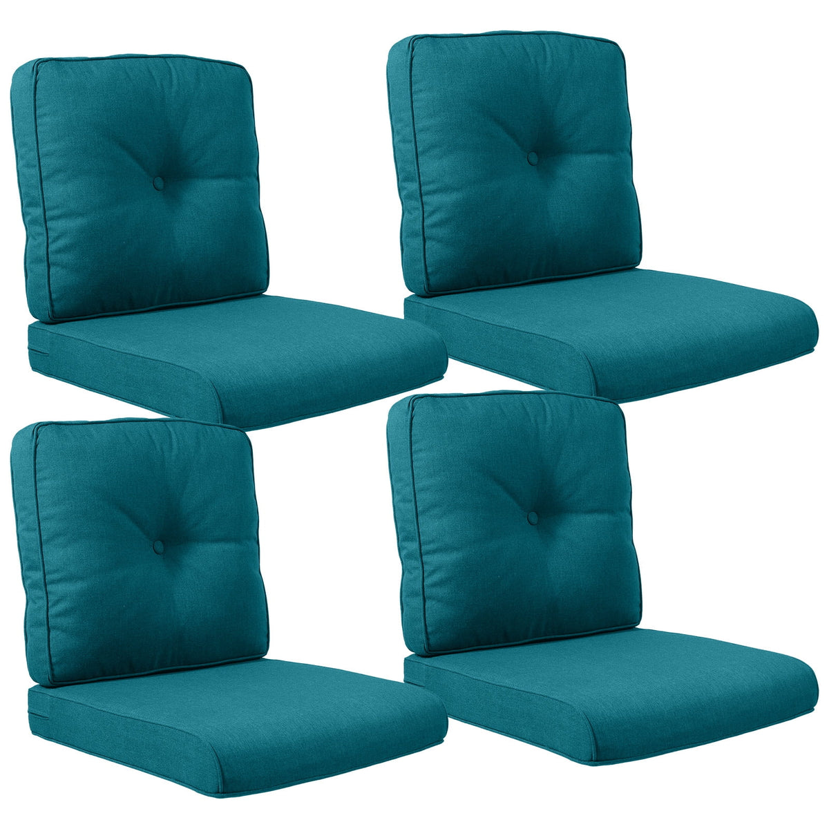 POCASSY Patio Furniture Cushions Set, 22.5"*22.5" Outdoor Cushion for Patio Furniture, Water Resistant, Fade Resistant, Deep Seat Seat and Back Cushion for Chair, Sofa, and Couch