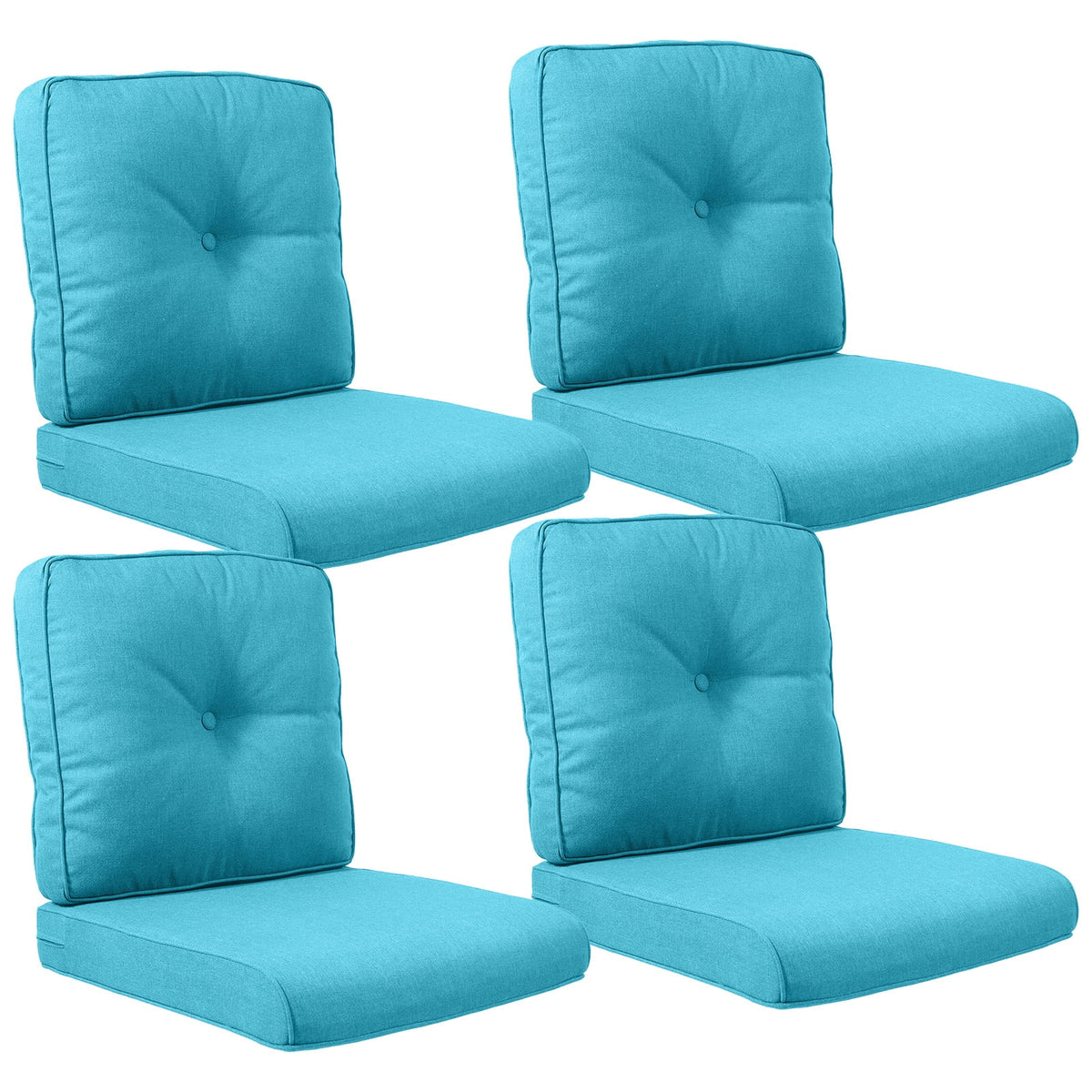 POCASSY Patio Furniture Cushions Set, 22.5"*22.5" Outdoor Cushion for Patio Furniture, Water Resistant, Fade Resistant, Deep Seat Seat and Back Cushion for Chair, Sofa, and Couch