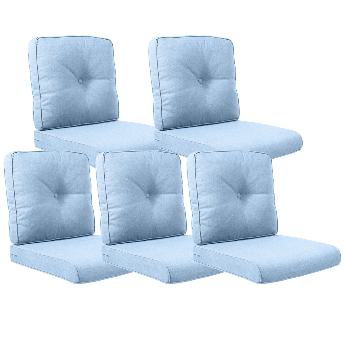 POCASSY Patio Furniture Cushions Set, 22.5"*22.5" Outdoor Cushion for Patio Furniture, Water Resistant, Fade Resistant, Deep Seat Seat and Back Cushion for Chair, Sofa, and Couch
