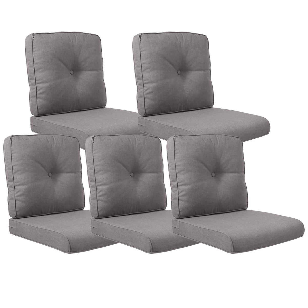POCASSY Patio Furniture Cushions Set, 22.5"*22.5" Outdoor Cushion for Patio Furniture, Water Resistant, Fade Resistant, Deep Seat Seat and Back Cushion for Chair, Sofa, and Couch