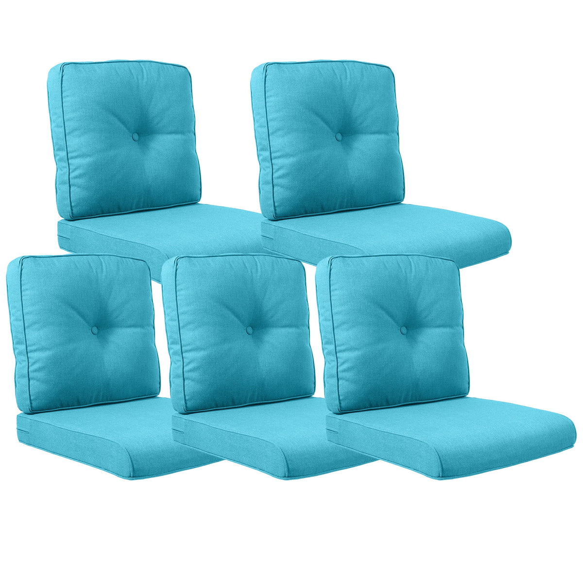 POCASSY Patio Furniture Cushions Set, 22.5"*22.5" Outdoor Cushion for Patio Furniture, Water Resistant, Fade Resistant, Deep Seat Seat and Back Cushion for Chair, Sofa, and Couch