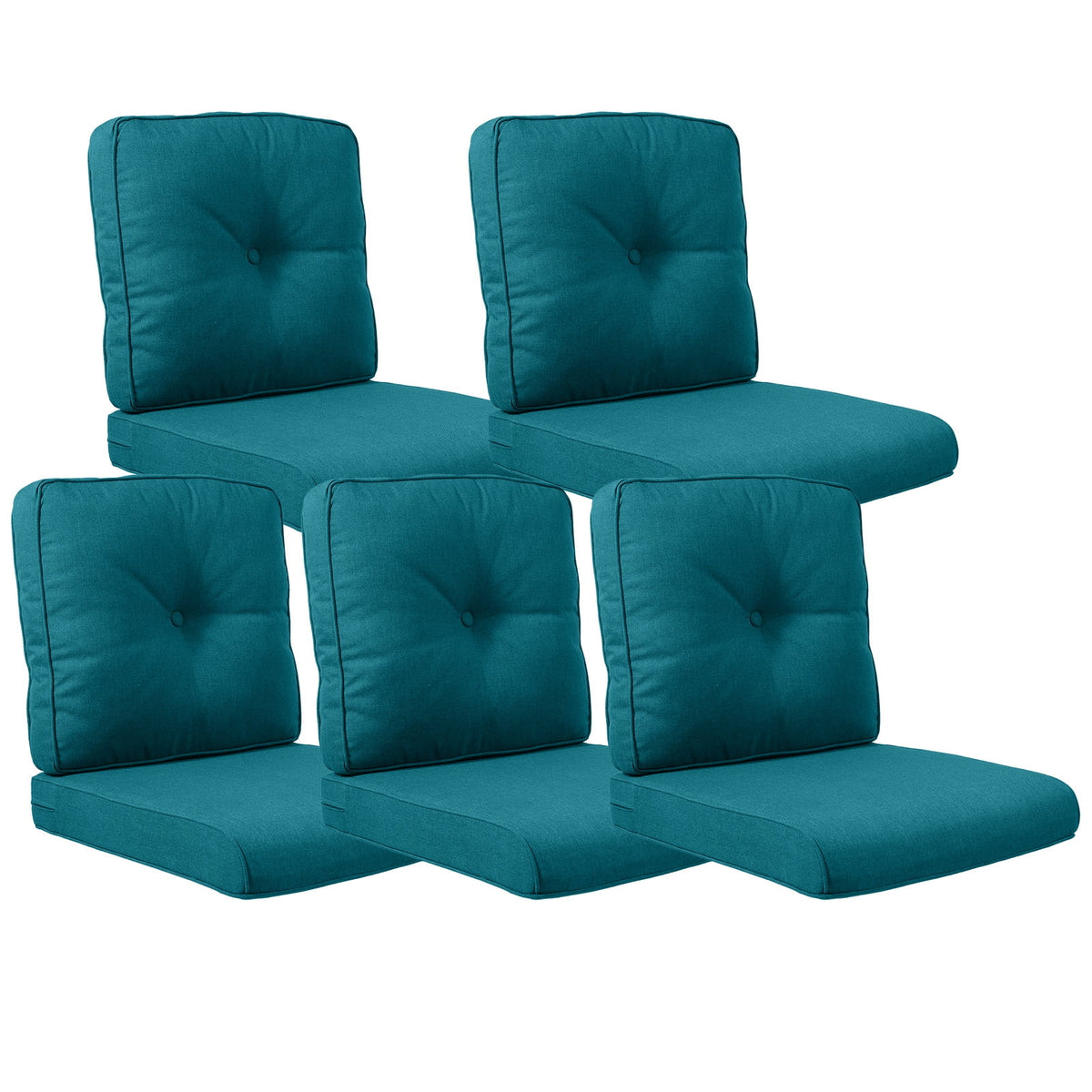 POCASSY Patio Furniture Cushions Set, 22.5"*22.5" Outdoor Cushion for Patio Furniture, Water Resistant, Fade Resistant, Deep Seat Seat and Back Cushion for Chair, Sofa, and Couch