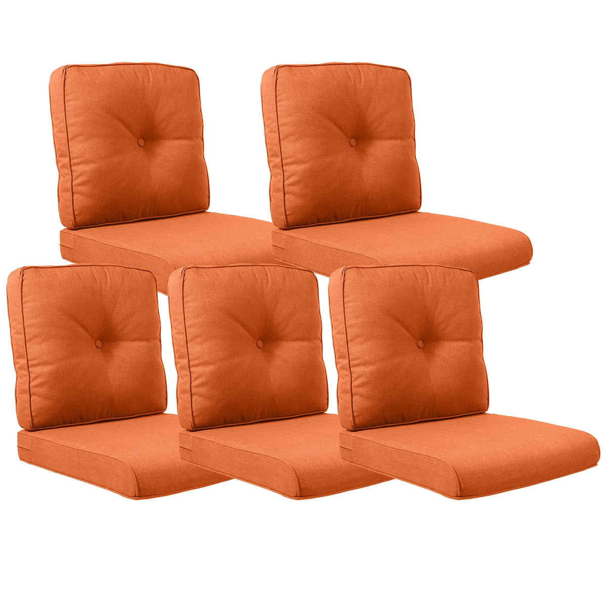 POCASSY Patio Furniture Cushions Set, 22.5"*22.5" Outdoor Cushion for Patio Furniture, Water Resistant, Fade Resistant, Deep Seat Seat and Back Cushion for Chair, Sofa, and Couch