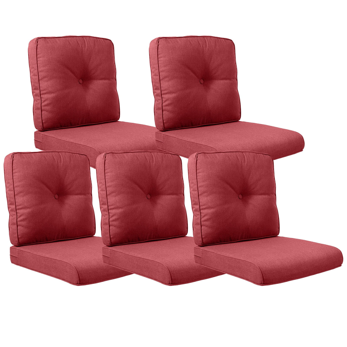 POCASSY Patio Furniture Cushions Set, 22.5"*22.5" Outdoor Cushion for Patio Furniture, Water Resistant, Fade Resistant, Deep Seat Seat and Back Cushion for Chair, Sofa, and Couch
