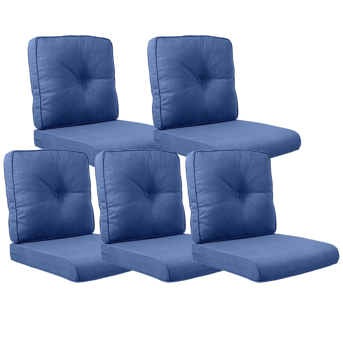 POCASSY Patio Furniture Cushions Set, 22.5"*22.5" Outdoor Cushion for Patio Furniture, Water Resistant, Fade Resistant, Deep Seat Seat and Back Cushion for Chair, Sofa, and Couch