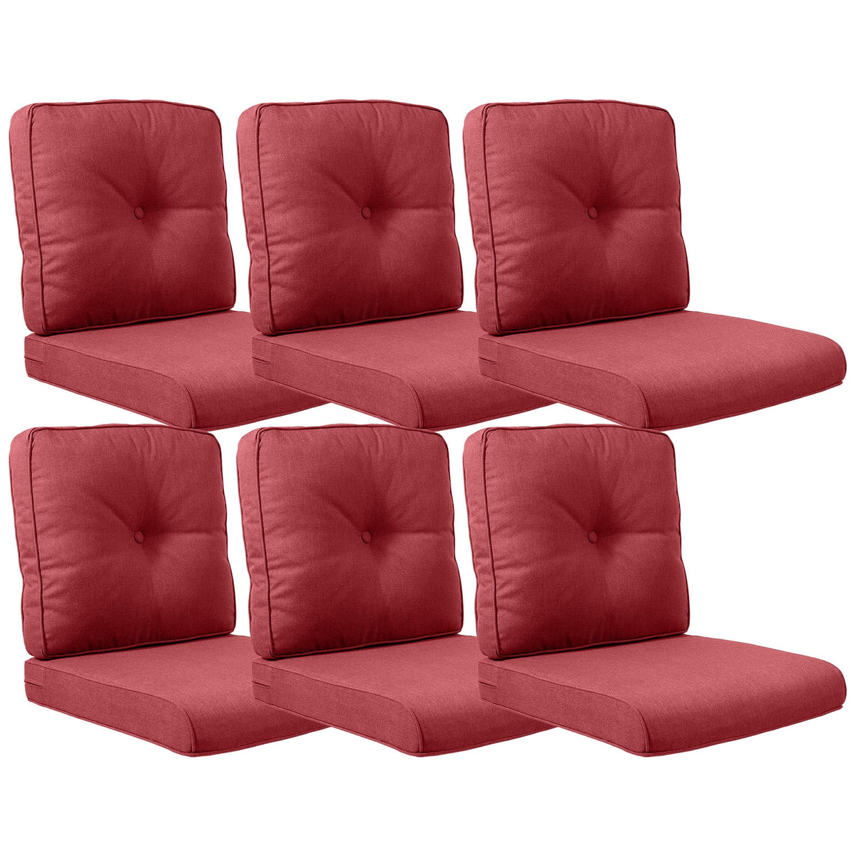 POCASSY Patio Furniture Cushions Set, 22.5"*22.5" Outdoor Cushion for Patio Furniture, Water Resistant, Fade Resistant, Deep Seat Seat and Back Cushion for Chair, Sofa, and Couch
