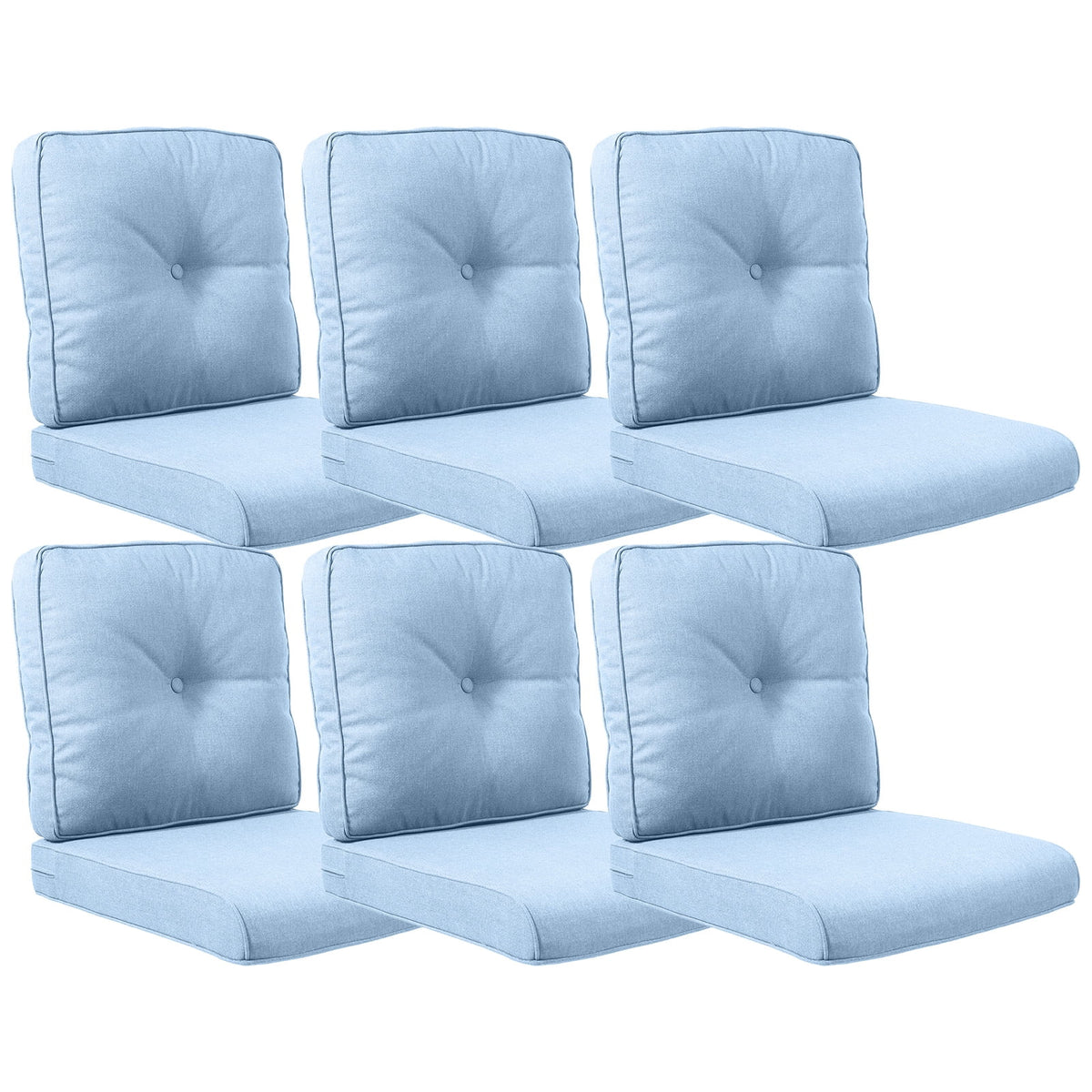 POCASSY Patio Furniture Cushions Set, 22.5"*22.5" Outdoor Cushion for Patio Furniture, Water Resistant, Fade Resistant, Deep Seat Seat and Back Cushion for Chair, Sofa, and Couch