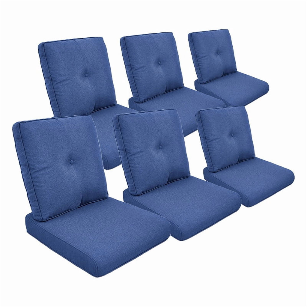 POCASSY Patio Furniture Cushions Set, 22.5"*22.5" Outdoor Cushion for Patio Furniture, Water Resistant, Fade Resistant, Deep Seat Seat and Back Cushion for Chair, Sofa, and Couch