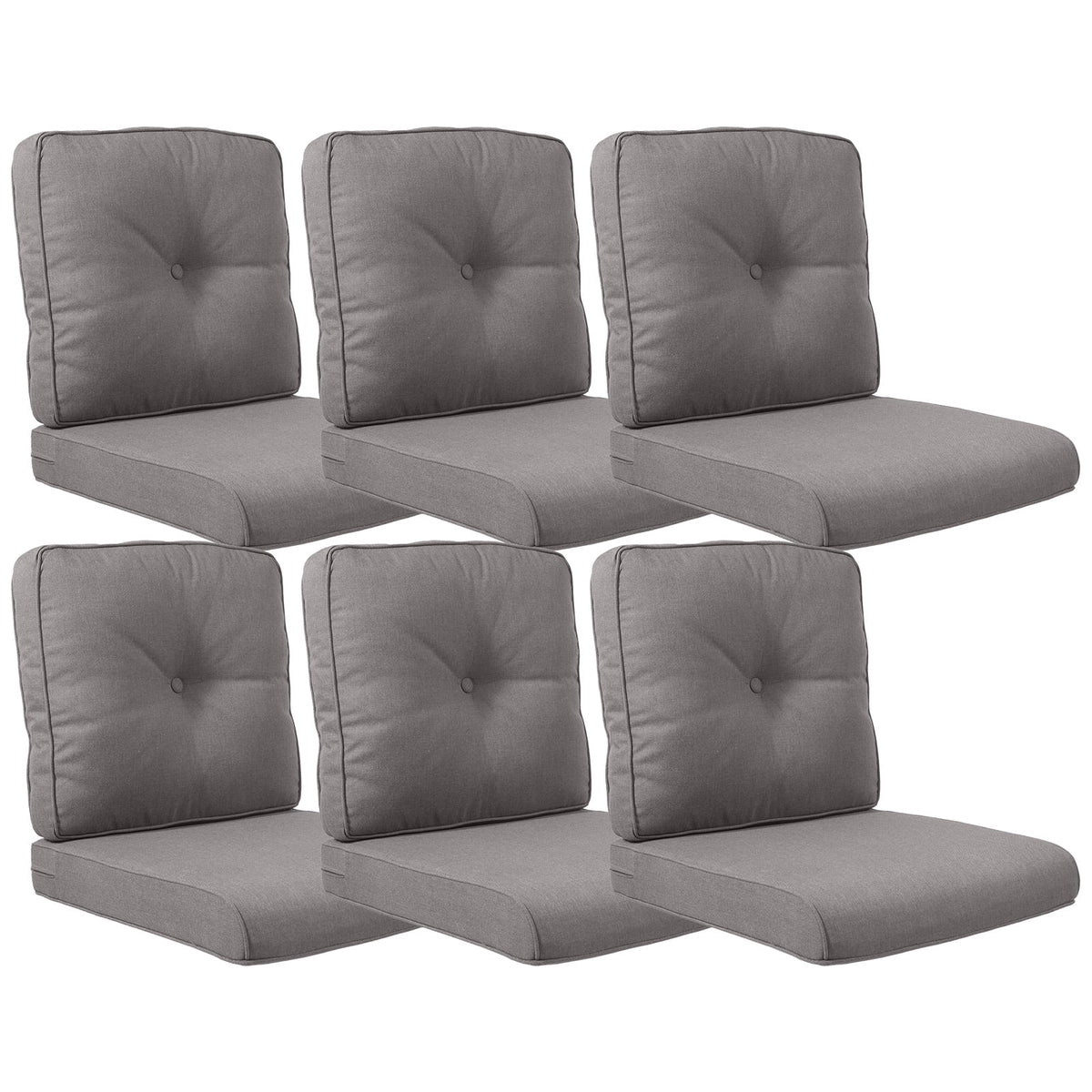 POCASSY Patio Furniture Cushions Set, 22.5"*22.5" Outdoor Cushion for Patio Furniture, Water Resistant, Fade Resistant, Deep Seat Seat and Back Cushion for Chair, Sofa, and Couch