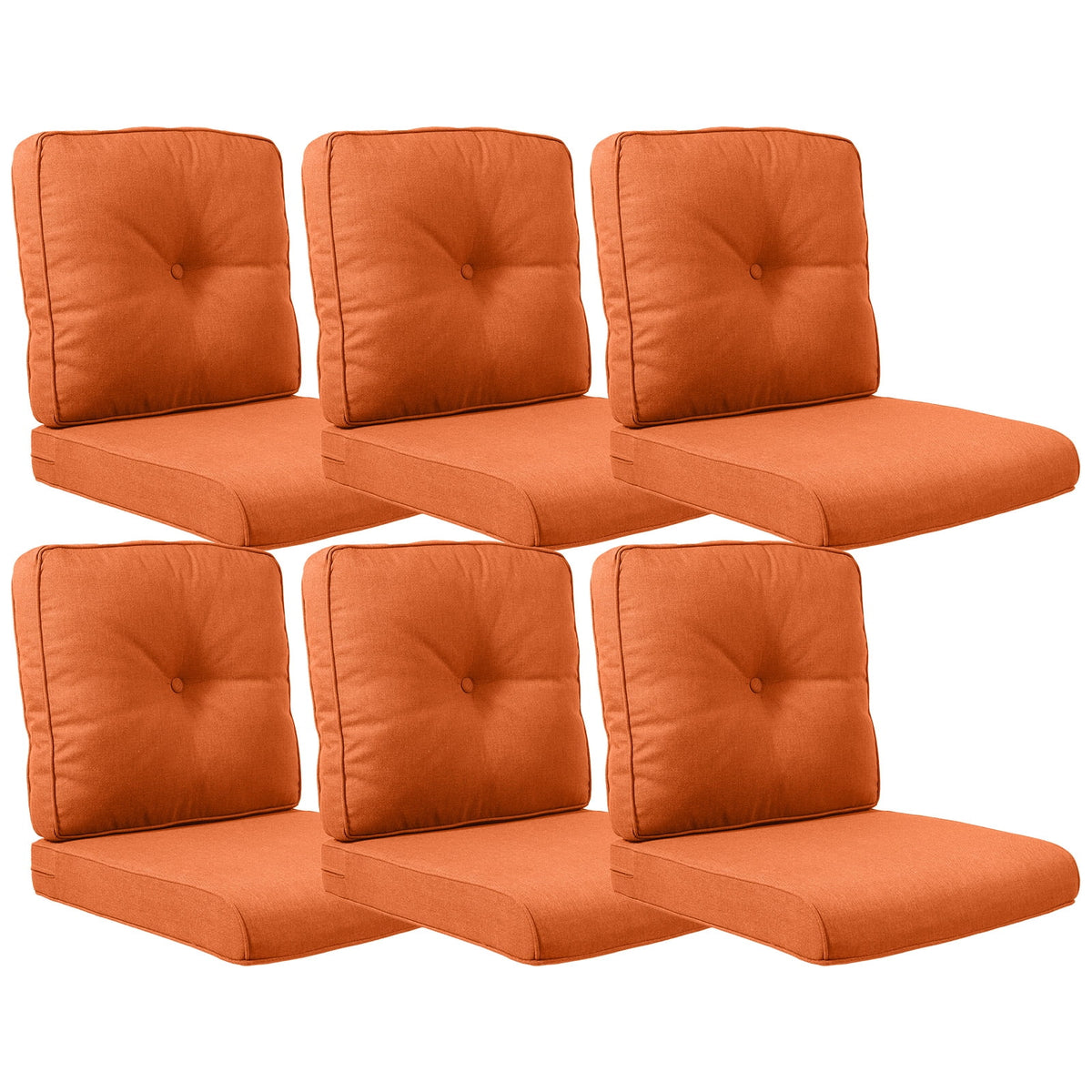 POCASSY Patio Furniture Cushions Set, 22.5"*22.5" Outdoor Cushion for Patio Furniture, Water Resistant, Fade Resistant, Deep Seat Seat and Back Cushion for Chair, Sofa, and Couch