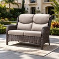 POCASSY 52" Wide Outdoor Wicker Patio Sofa with Cushions